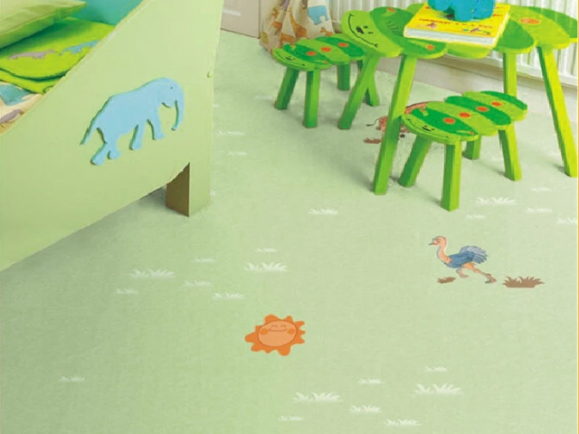 Suelos comerciales de PVC Bq Diamandear - Espesor de 2,0 mm con personajes de dibujos animados - para la escuela/jardín de infantes/biblioteca